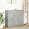 Image de Buffet gris béton 85x34x76 cm bois d'ingénierie, meuble de rangement, meuble de rangement de cuisine, meuble de 861628