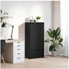 Image de Armoire avec tiroir chêne noir 55,5x34x119,5 cm bois ingénierie