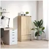 Image de Armoire tiroir chêne sonoma 55,5x34x119,5 cm bois d ingénierie