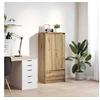 Image de Armoire avec tiroir chêne artisanal 55,5x34x119,5 cm
