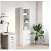 Image de Buffet haut blanc 37,5x35x180 cm bois d ingénierie