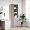 Image de Buffet sonoma gris 37,5x35x180 cm bois d ingénierie
