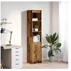 Image de Buffet haut 37,5x35x180 cm vieux bois bois d ingénierie
