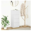 Image de Buffet blanc 37,5x35x99 cm bois d'ingénierie, meuble de rangement, meuble de rangement de cuisine, meuble de 861697
