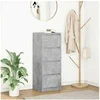 Image de Buffet gris béton 37,5x35x99 cm bois d ingénierie