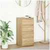 Image de Buffet chêne sonoma 37,5x35x76 cm bois d'ingénierie, meuble de rangement, meuble de rangement de cuisine, meuble de 861753