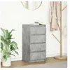 Image de Buffet gris béton 37,5x35x76 cm bois d ingénierie