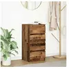 Image de Buffet vieux bois 37,5x35x76 cm bois d ingénierie