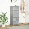 Image de Buffet avec tiroirs gris béton 37,5x35x99 cm bois d ingénierie