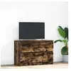 Image de Meuble TV chêne fumé 80x35x54 cm bois d ingénierie