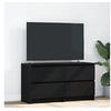 Image de Meuble TV noir 100x35x54 cm bois d ingénierie