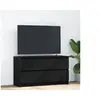 Image de Meuble TV noir 100x35x54 cm bois d ingénierie