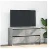 Image de Meuble TV gris béton 100x35x54 cm bois d'ingénierie, banc TV, meuble hifi, centre de divertissement, buffet TV, 861808