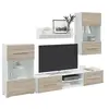 Image de Meubles TV avec lumière LED 5pcs chêne sonoma bois d'ingénierie, meuble TV, meuble de rangement multimédia, meuble de 3324231