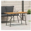 Image de Table à manger Noir, 110x55x62 cm, en bois d acacia massif