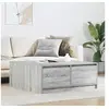 Image de Table basse avec tiroirs sonoma gris 100x100x40 cm