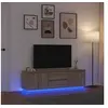 Image de Meuble TV avec lumières LED chêne sonoma 160,5x41x50 cm