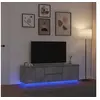 Image de Meuble TV avec lumières LED gris béton 160,5x41x50 cm