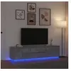 Image de Meuble TV avec lumières LED gris béton 193,5x41x50 cm, support TV, meuble télé, meuble multimédia, banc TV, meuble 3328438