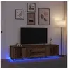 Image de Meuble TV avec éclairage LED vieux bois 193,5x41x50 cm