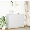 Image de Buffet avec tiroirs blanc 100,5x35x76 cm bois d'ingénierie, meuble de rangement, buffet, meuble d'entrée, meuble 3328444