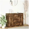 Image de Buffet avec tiroirs chêne fumé 100,5x35x76 cm bois d ingénierie