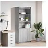 Image de Buffet haut sonoma gris 70x35x180 cm bois d ingénierie