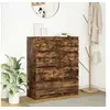 Image de Buffet chêne fumé 80x35x99 cm bois d'ingénierie, armoire de rangement, meuble d'entrée, meuble d'appoint, meuble de 3328484