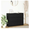 Image de Buffet chêne noir 100x35x76 cm bois d'ingénierie, armoire de rangement, meuble d'entrée, meuble d'appoint, meuble de 3328499