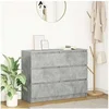 Image de Buffet Gris béton 100x35x76 cm Bois d ingénierie