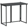 Image de Table de jardin pliante noir 90 x 51 x 75 cm polyrotin - d'extérieur