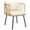 Image de Chaise en resine tressee non pliable exterieur H. 76 cm naturel