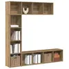 Image de Bibliothèques 3 pcs chêne artisanal bois d ingénierie