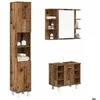 Image de Ensemble de meubles salle de bain 3 pcs bois d'ingénierie, armoire de salle de bain, placard de salle de bain, meuble 3328569