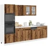 Image de Ensemble de 7 meubles de cuisine "Lyon" en bois d'ingénierie vieilli 3328571