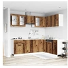Image de Ensemble de 11 meubles de cuisine "Lyon" en bois d'ingénierie vieilli 3328575