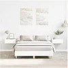 Image de Cadre de lit sans matelas blanc 120x200 cm bois ingénierie, meuble de chambre à coucher, sommier, lit double, lit, 861030