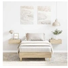 Image de Cadre de lit sans matelas chêne sonoma 90x190 cm, meuble de chambre à coucher, sommier, lit simple, lit, châlit, lit 861086
