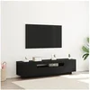 Image de Buffet TV avec lumières LED noir chêne 160x35x40 cm en bois d ingénierie