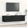 Image de Meuble TV chêne noir 120x30x30,5 cm bois d ingénierie