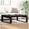 Image de Table basse Chêne noir 100 x 100 x 35 cm Bois d'ingénierie