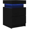 Image de Table de chevet - Lot de 2 - Chêne noir - 35 x 39 x 55 cm