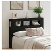 Image de Tête de lit LED Chêne Noir 140x18,5x40 cm Bois d'ingénierie 862212