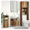 Image de Armoire lavabo de salle de bain vieux bois 60x30x60 cm