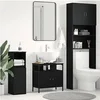 Image de Armoire lavabo de salle de bain chêne noir 60x30x60 cm, placard lavabo de salle de bain, meubles de salle de bain, 862234