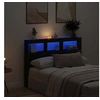Image de Armoire tête de lit avec LED chêne noir 140x17x102 cm, tête de lit, tête de lit à LED, armoire de chambre à coucher 863130