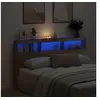 Image de Armoire tête de lit avec LED chêne artisanal 180x17x102 cm, tête de lit, tête de lit à LED 863135