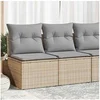 Image de Salon de jardin modulable rotin beige 4 pieces 55.0 x 62 x 69