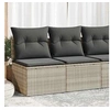 Image de Salon de jardin modulable resine tressee gris 2 pieces 55.0 x 62 x 69 4 personnes