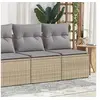 Image de Resine tressee beige 4 personnes 4 pieces 55.0 x 62 x 69 salon de jardin modulable
